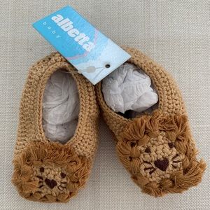 Albetta Baby Lion Knit Moccasins